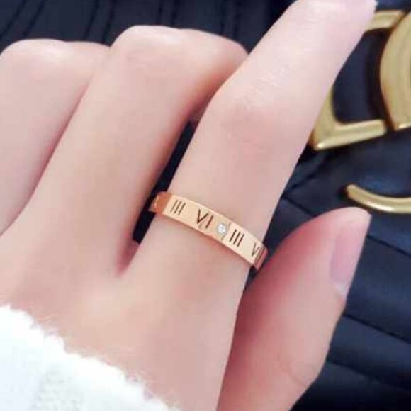 Gold Roman Numeral Ring - Picture 2 of 3